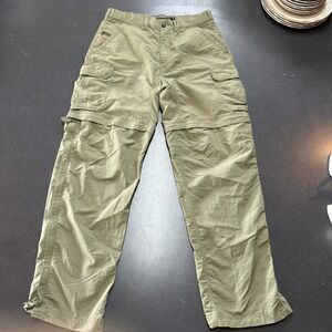 Mens REI Nylon Convertible Cargo Pants Sz S 30" Ins Olive UPF 50+ READ
